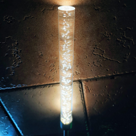 Set 2 Lampi Solare LED Tub cu Bule, Lumina Rece, Inaltime 73cm [5]