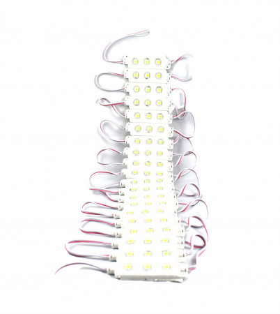 Banda LED - Set 20 Module, 3 x 1 LED 12V  , alb rece , IP68