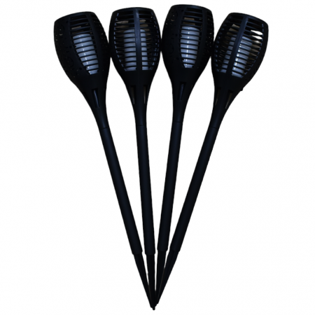 Set 4 x Lampa solara tip torta cu efect flacara [6]