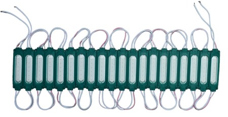Modul  si becuri led 12-24V - Set Modul 20 LED COB 1W 120 grade IP65 Verde - Imagine produs en-gros