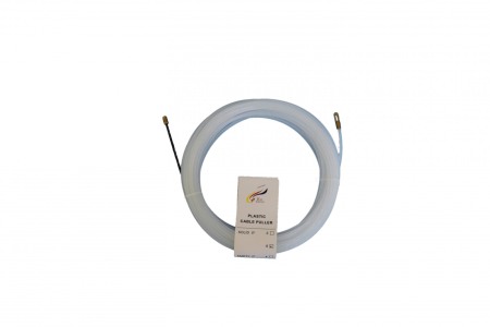 Fir Montaj Cablu - Sonda din PVC pentru tragere cablu 10m, alb - Imagine produs en-gros