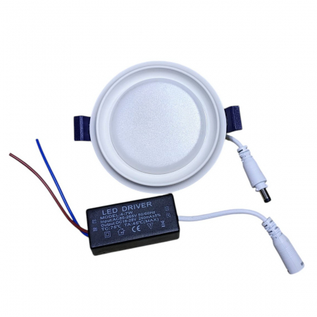 Spoturi LED - Spot LED încastrat 5W, lumină rece 6500K, ramă albă