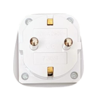 Stecher adaptor universal cu LED rosu si contacte cupru [2]