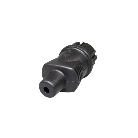 Stecher cauciuc Atra , IP44 , contact de protectie, 16A, negru , 250v - Imagine produs en-gros [1]