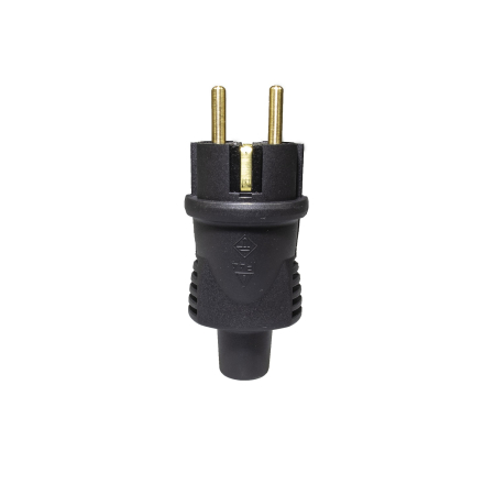 Stecher cauciuc Atra , IP44 , contact de protectie, 16A, negru , 250v [1]