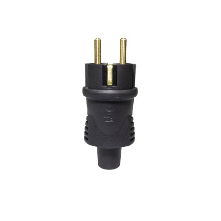 Stecher cauciuc Atra , IP44 , contact de protectie, 16A, negru , 250v - Imagine produs en-gros [2]