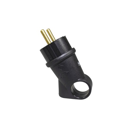 Stecher cauciuc cu inel Atra , IP44 , contact de protectie, 16A, negru 250v - Imagine produs en-gros [2]