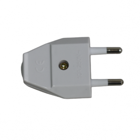 Ştechere/Stecher adaptor - Stecher plat alb 10A IP20 , 3006