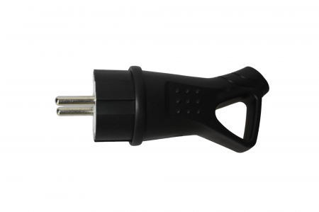 Ştechere/Stecher adaptor - Stecher Schuko cauciucat cu inel (de extragere) YW-7391