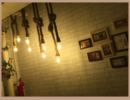 Suport lampa franghie de canepa cu dulie E27 [1]