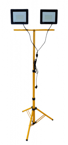 Trepied telescopic cu 2 proiectoare Led de 50W fiecare ,IP66,conectate, plus cablu alimentare de 290 cm - Imagine produs en-gros [1]