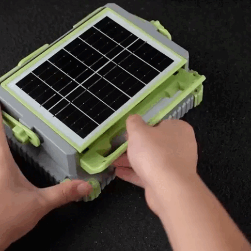 Trepied telescopic, H max 1,8m si  Proiector solar reincarcabil cu panou detasabil ,multiple functii,telecomanda [4]