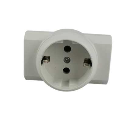 Triplu Stecher - Triplu stecher mixt schuko plus 2 posturi pentru stecher plat Contine contacte dun cupru