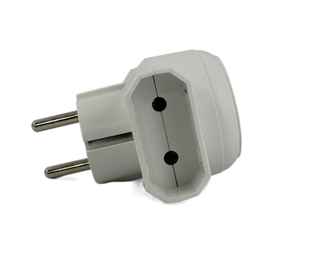 Triplu stecher mixt schuko plus 2 posturi pentru stecher plat Contine contacte dun cupru [1]