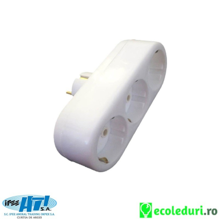 Triplu Stecher - Triplu stecher ceramic cu 3 locasuri, IPEE Curtea de Arges