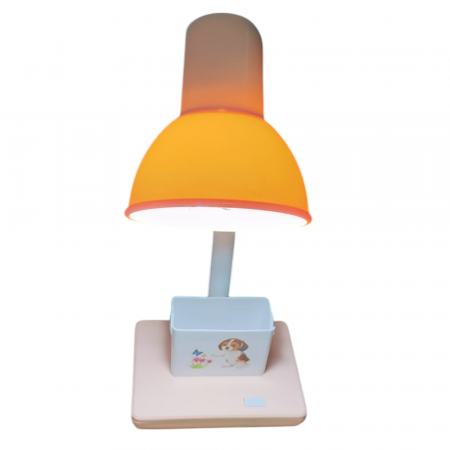 Corpuri de iluminat - Veioza cu suport telefon si pixuri cu brat reglabil ,soclu E27 ,alimentat la 220V-roz-pal