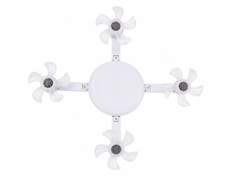Lampă LED cu 4 ventilatoare E27 60W 6500K cu telecomandă [7]