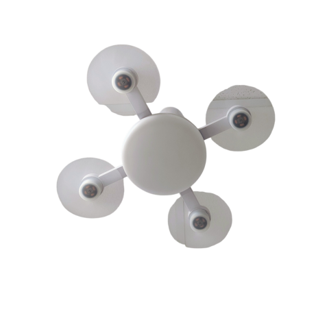 Lampă LED cu 4 ventilatoare E27 60W 6500K cu telecomandă [4]