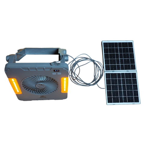 Ventilator portabil solar UXI BL-G450 cu panou solar pliabil 10W, 4 viteze, afișaj digital, Power Bank USB și lumină anti-țânțari [3]