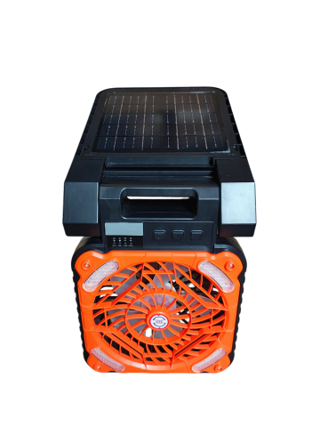 Ventilator portabil solar PV-WJ016 cu panou solar, lampă LED, ghirlandă LED 10 m, USB Type-C, Power Bank, 3 viteze și timer 2/4 ore [4]