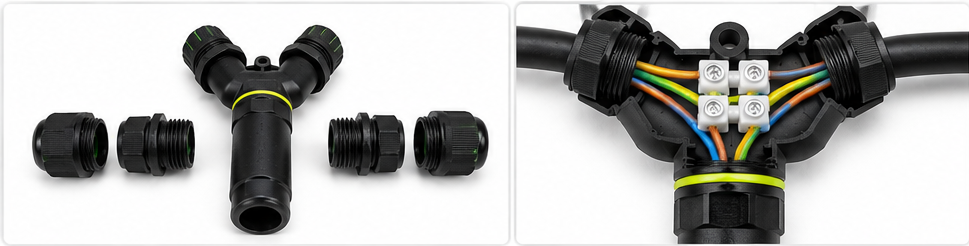 Conector Electric Etanș IP68 Tip Y, 3 Căi, 32A, 450V, 0,5-4 mm² [3]