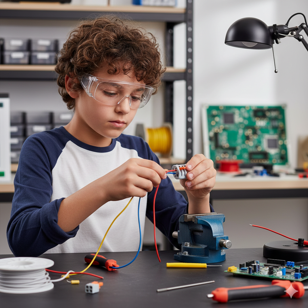 Conector Wago 3 Intrări cu Legătură Comună - Montaj Fără Șurub [1]