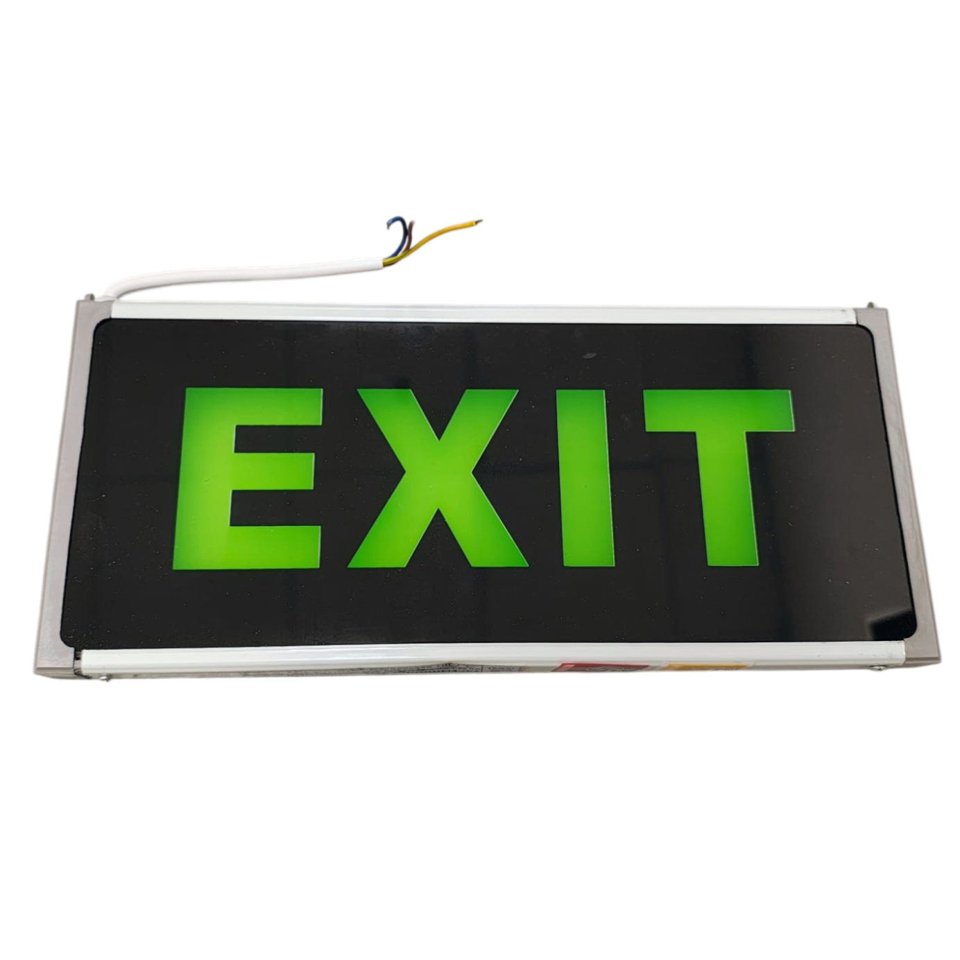 Lampă de urgență EXIT LED cu o față, alimentare 220V și autonomie 120 minute. Ideală pentru semnalizarea ieșirilor din clădiri și evacuarea în caz de urgență. [1]