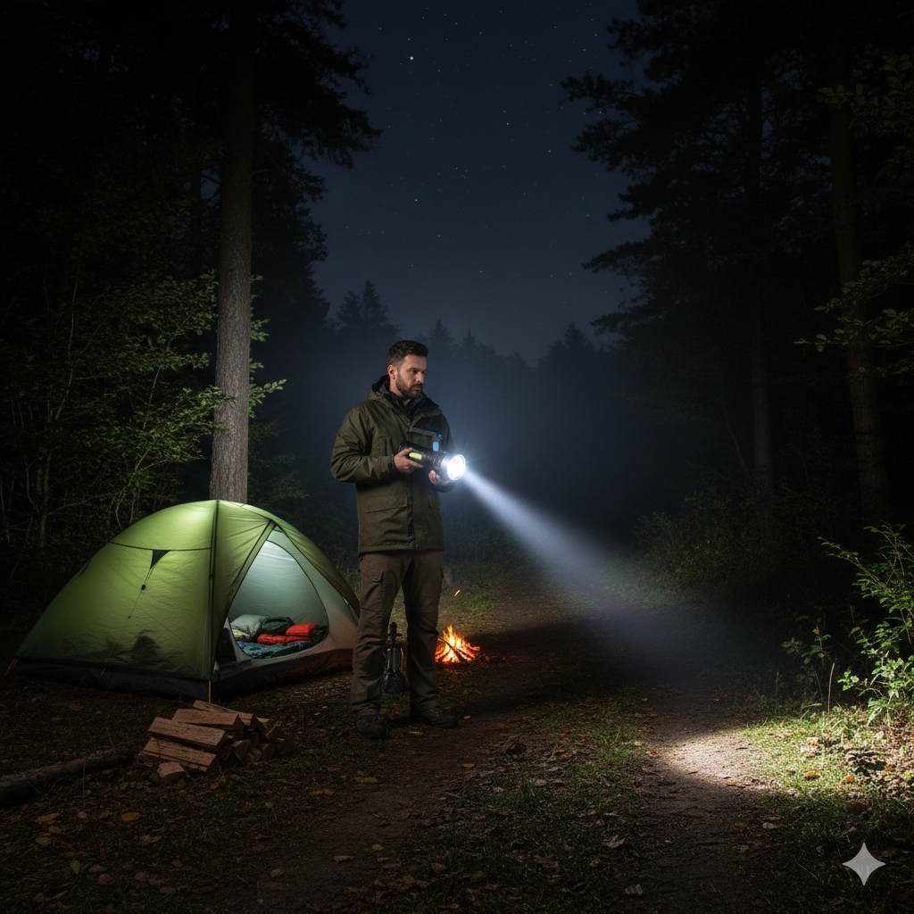 Lanterna LED De Căutare, Portabilă Și Puternică, Cu Încărcare, Luminozitate Superioară, Lanterna Portabilă Cu Fascicul Puternic [2]