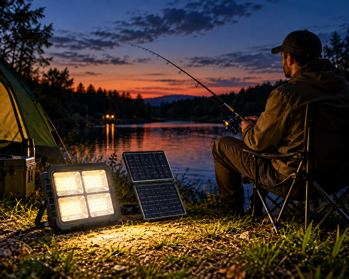 Proiector BL-930 cu panou solar pliabil si cablu de aproximativ 3 metri [1]