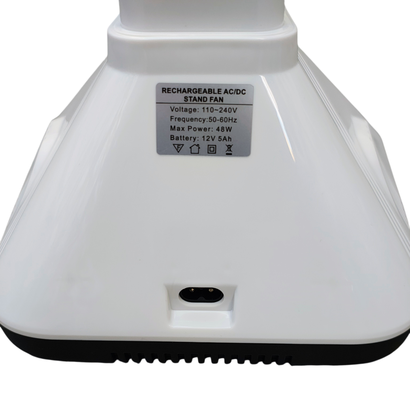 Ventilator cu picior reîncărcabil AC/DC 16 inch 48W cu lampă LED și acumulator 12V 5Ah [7]