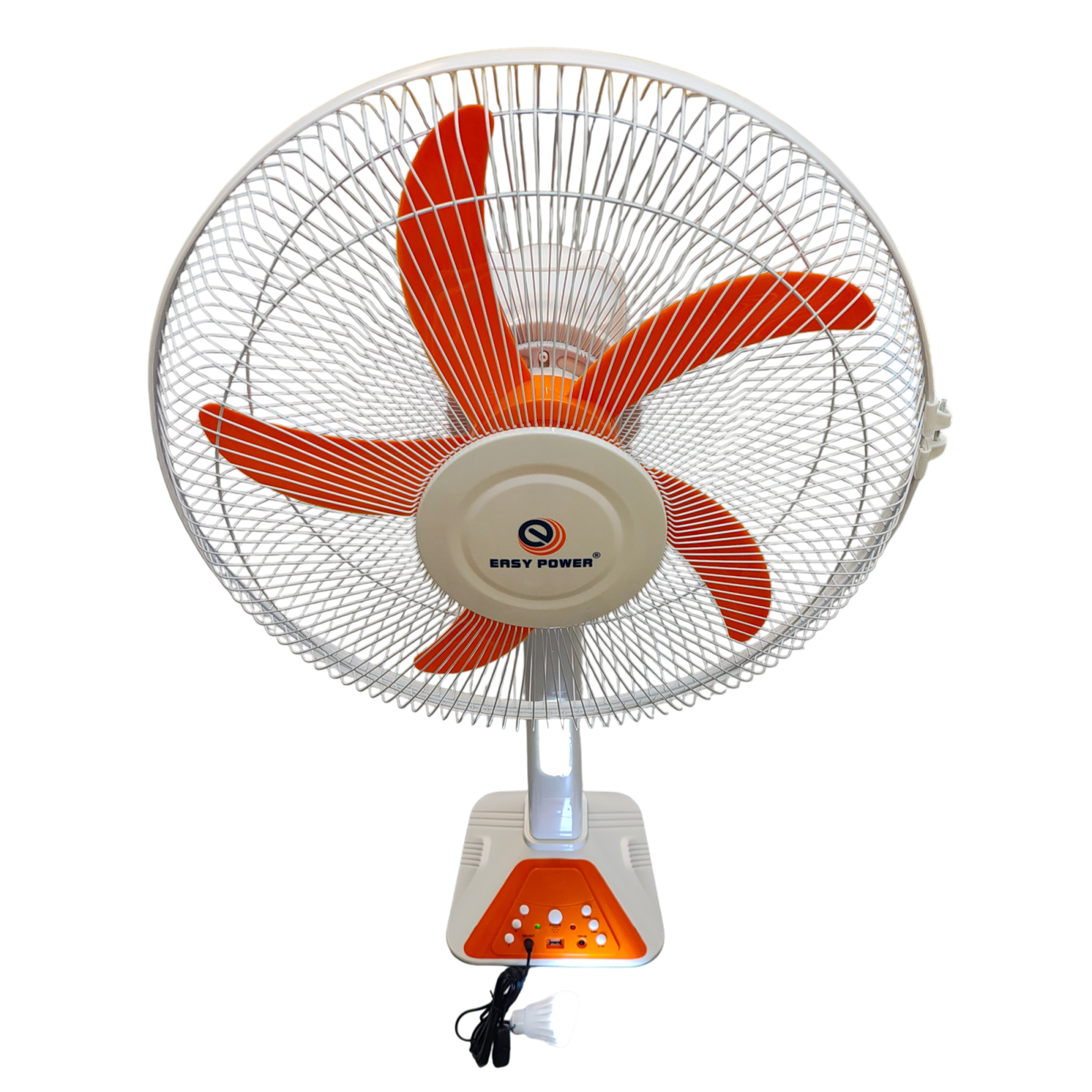 Ventilator cu picior reîncărcabil AC/DC 16 inch 48W cu lampă LED și acumulator 12V 5Ah [2]