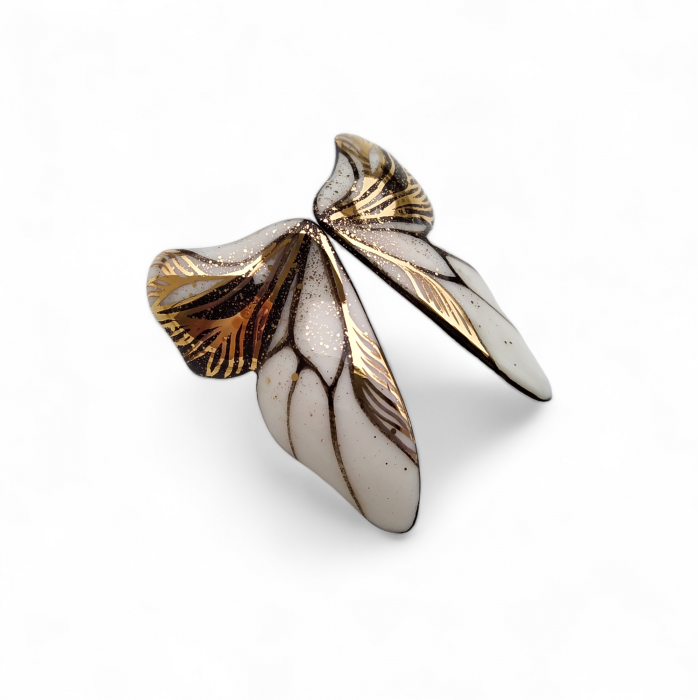 Black & white porcelain butterfly earrings II - Daniela Cățoi [2]