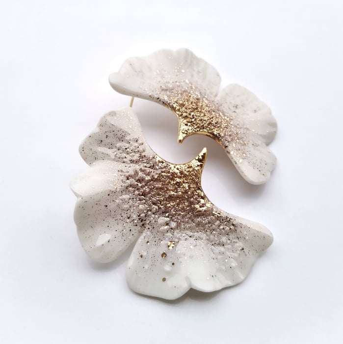 Stardust ginkgo earrings  - Daniela Cățoi [2]