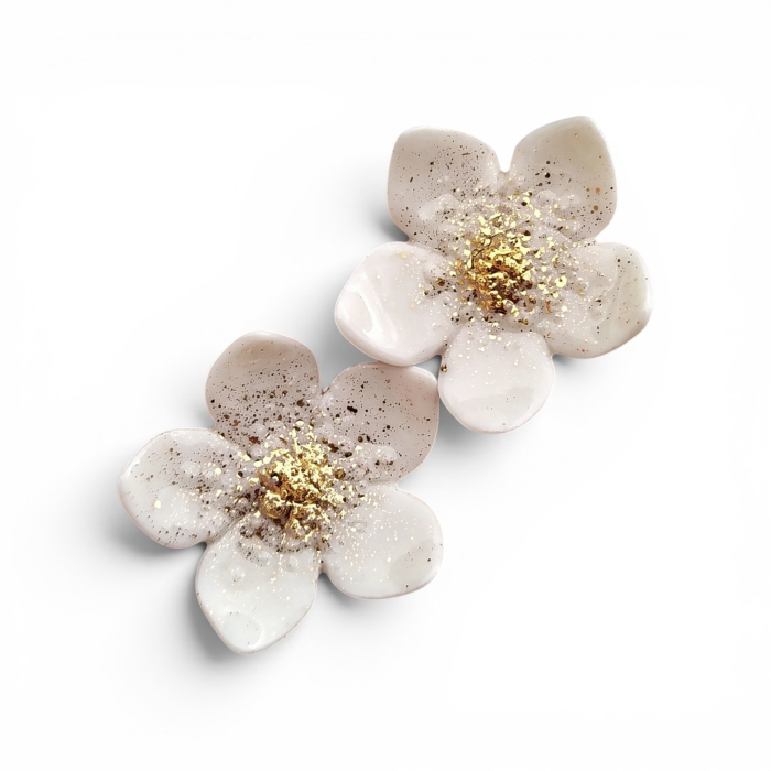Stardust flower porcelain earrings - Daniela Catoi [2]