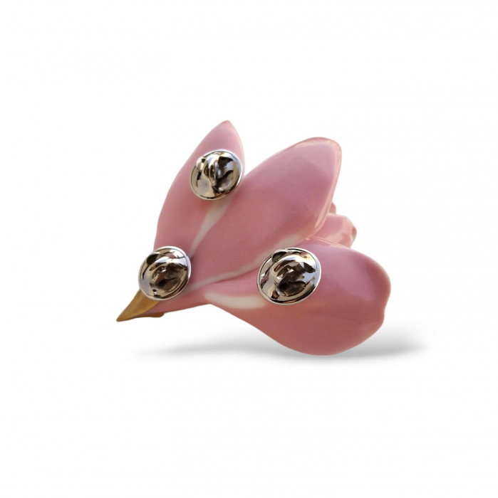 Pale pink magnolia brooch [3]