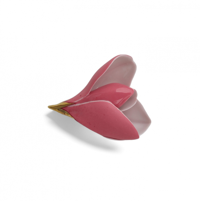 Pink magnolia brooch II [2]