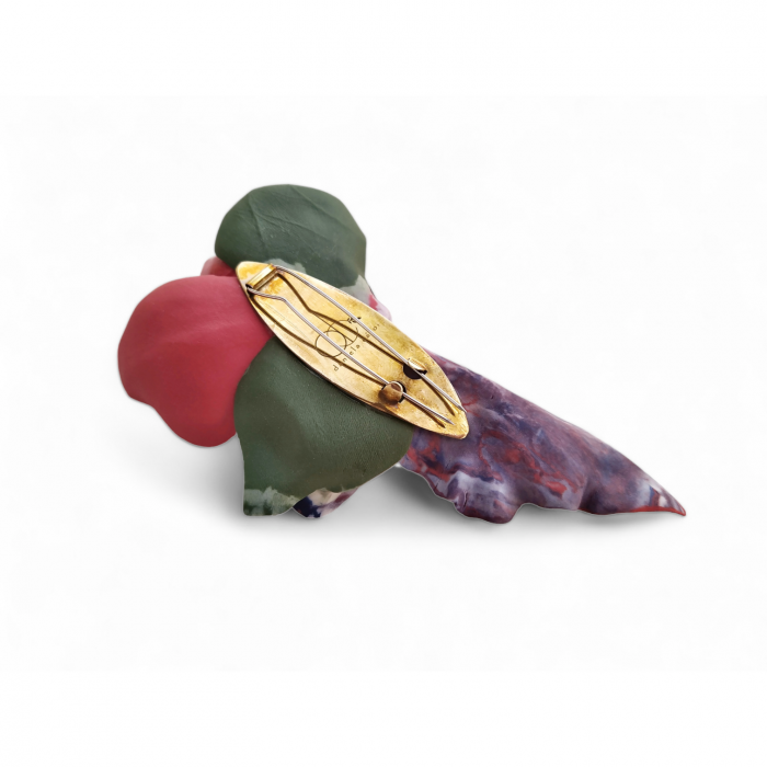 Statement multicolour flower brooch [4]