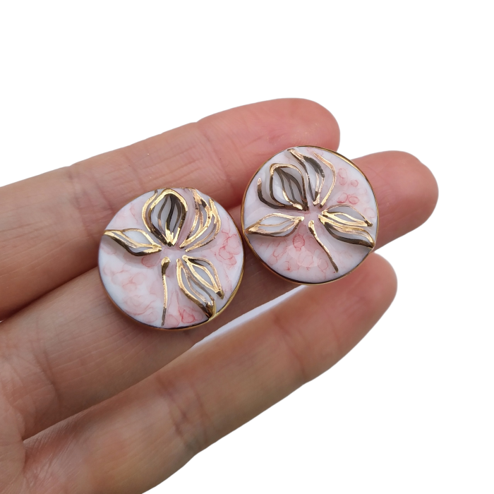 Watercolor Inner Garden earrings - Daniela Cățoi [2]