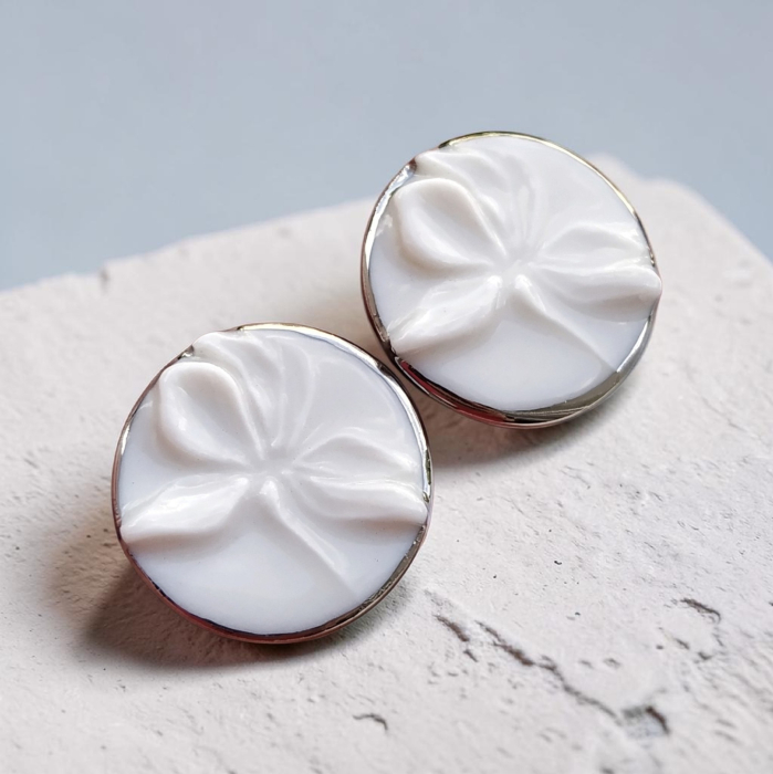 White-Platinum Inner Garden earrings  - Daniela Cățoi [2]