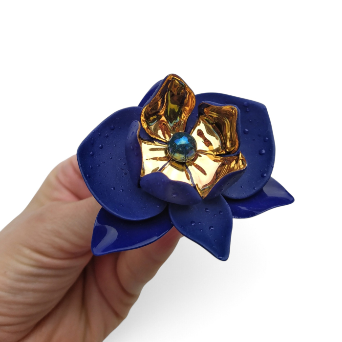 Blue Flower brooch [2]
