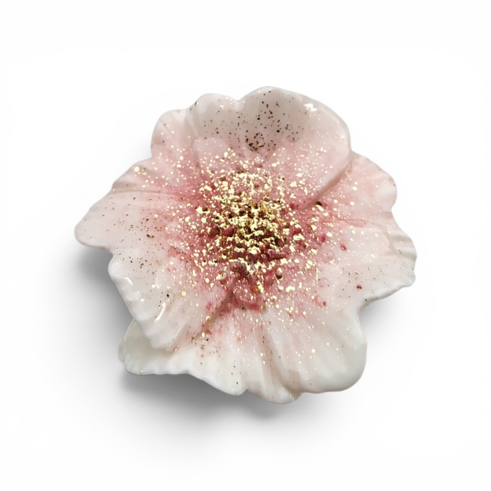 White - rose flower earrings - Daniela Catoi [2]