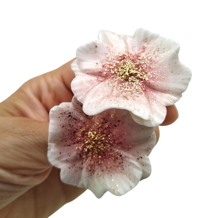White - rose flower earrings - Daniela Catoi [3]
