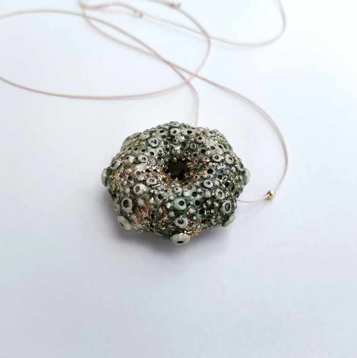 Green sea urchin pendant - Daniela Cățoi [2]
