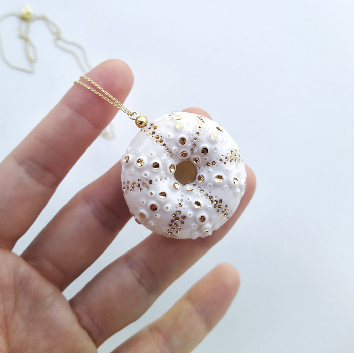 White sea urchin necklace - Daniela Cățoi [3]