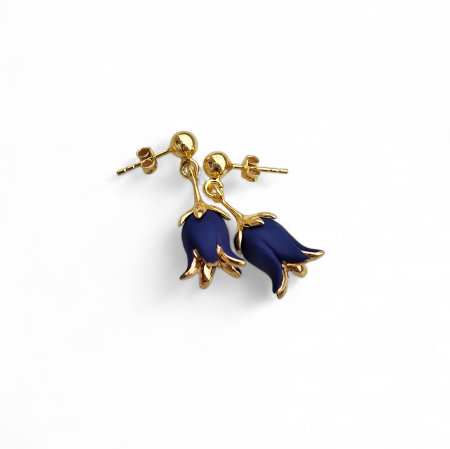 Blue Lily of the Valley porcelain earrings - Daniela Catoi [1]