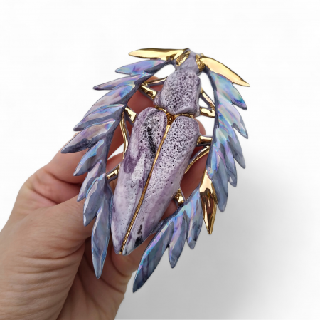 Brooches - Feather-horned Longicorn brooch - Daniela Cățoi