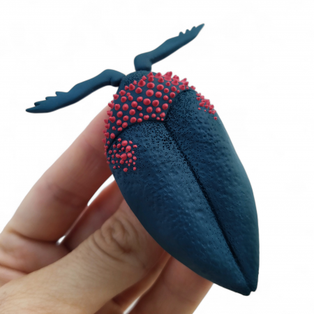 Brooches - Green Beetle brooch - Daniela Cățoi