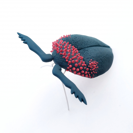 Green Beetle brooch - Daniela Cățoi [2]