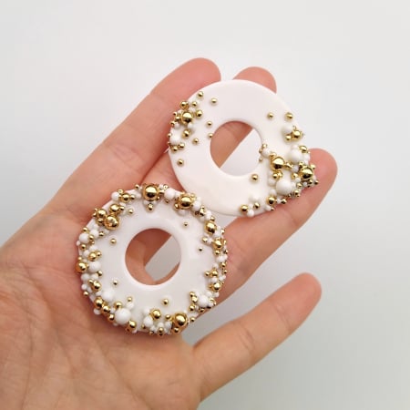 Earrings - Full Moon Earrings - Daniela Cățoi