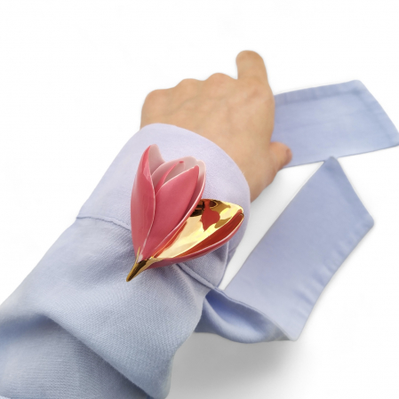 Brooches - Pink magnolia brooch
